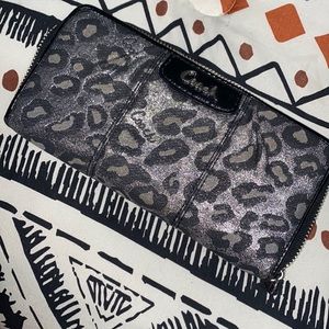 Leopard print coach wallet